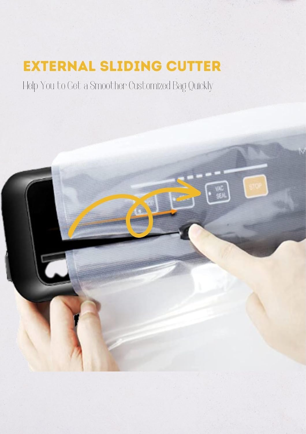 202309 Updated Model B W/ 4 Food Type/3 Bag Type Selection Food Vacuum Sealer Builtin Cutter for Fresh Saver of All Food Types Moist, Dry Cold