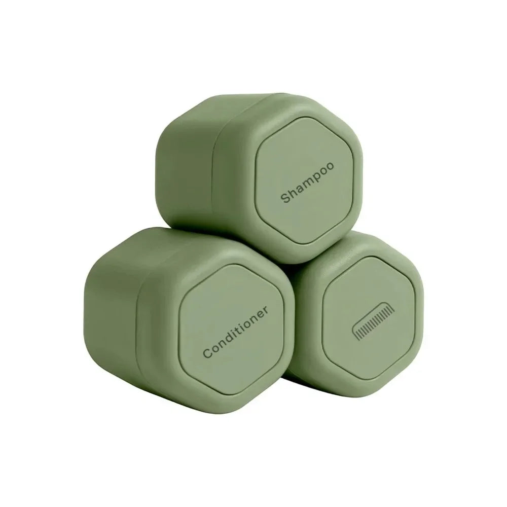 3Pcs Empty Sample Jars Travel Containers Leak Proof Refillable Magnetic Travel Capsules Magnetic with Lids Makeup Pot Jar