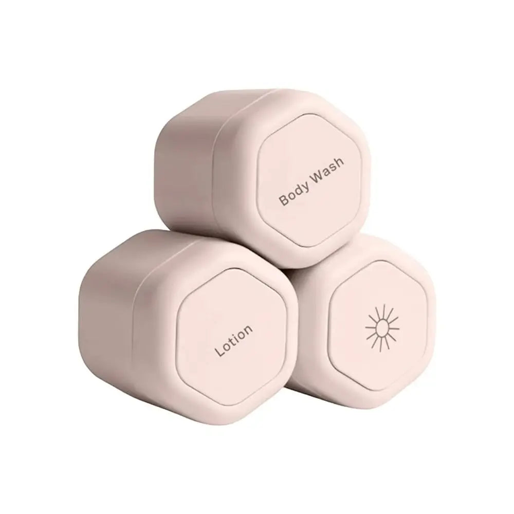 3Pcs Empty Sample Jars Travel Containers Leak Proof Refillable Magnetic Travel Capsules Magnetic with Lids Makeup Pot Jar
