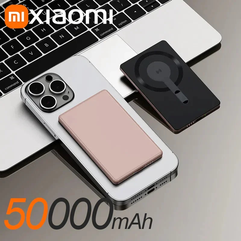 50000Mah Magnetic Power Bank Wireless Charger Portable Super Fast Charging Mobile External Battery for Iphone Samsung New
