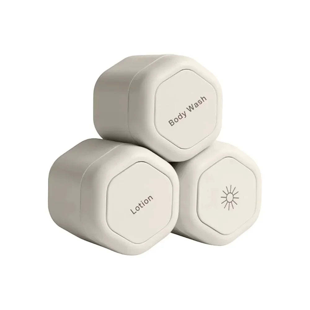3Pcs Empty Sample Jars Travel Containers Leak Proof Refillable Magnetic Travel Capsules Magnetic with Lids Makeup Pot Jar